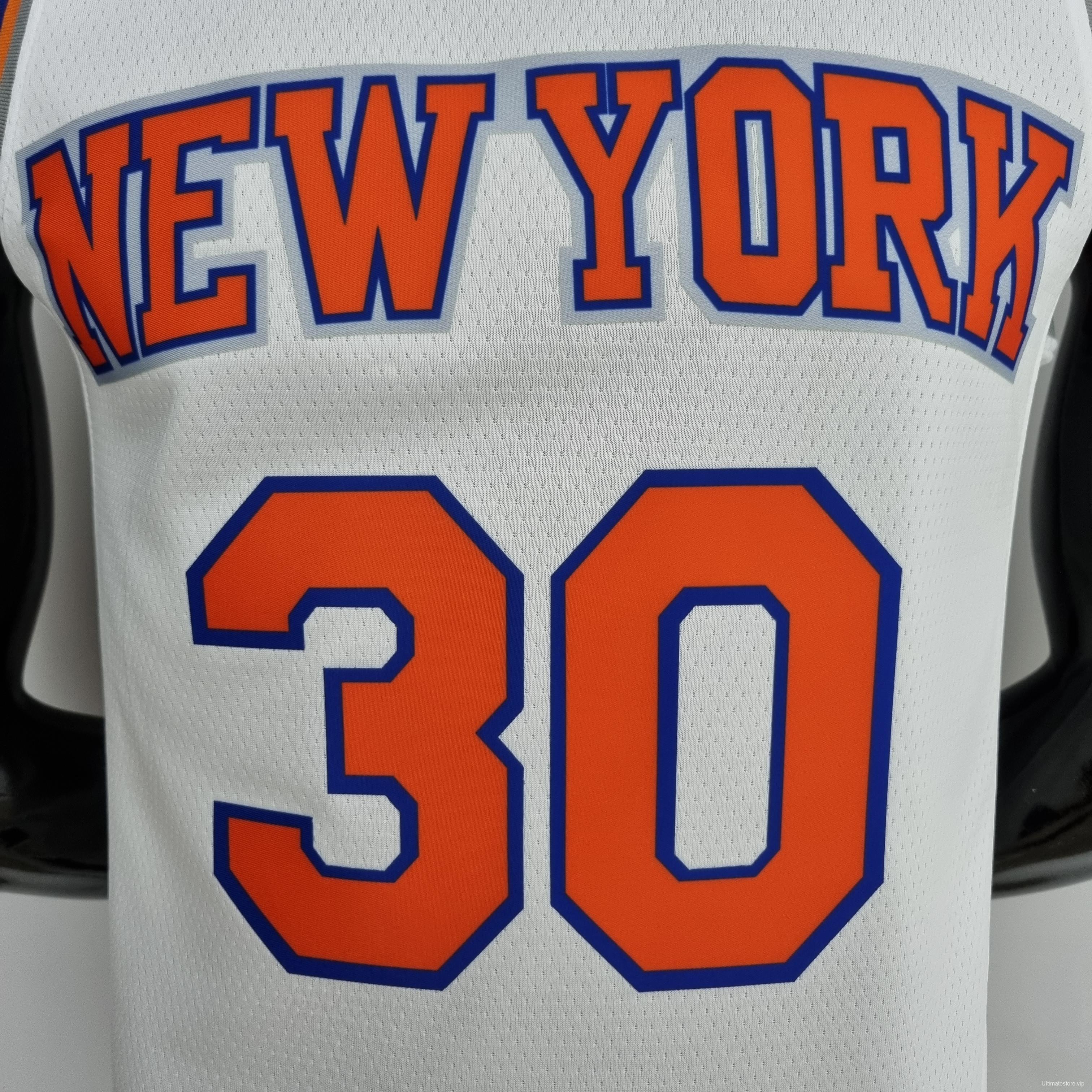 75th Anniversary Randle #30 New York Knicks White NBA Jersey