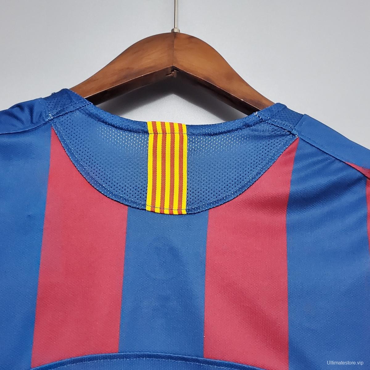 Retro Barcelona 2006 UEFA Champions League Home Soccer Jersey