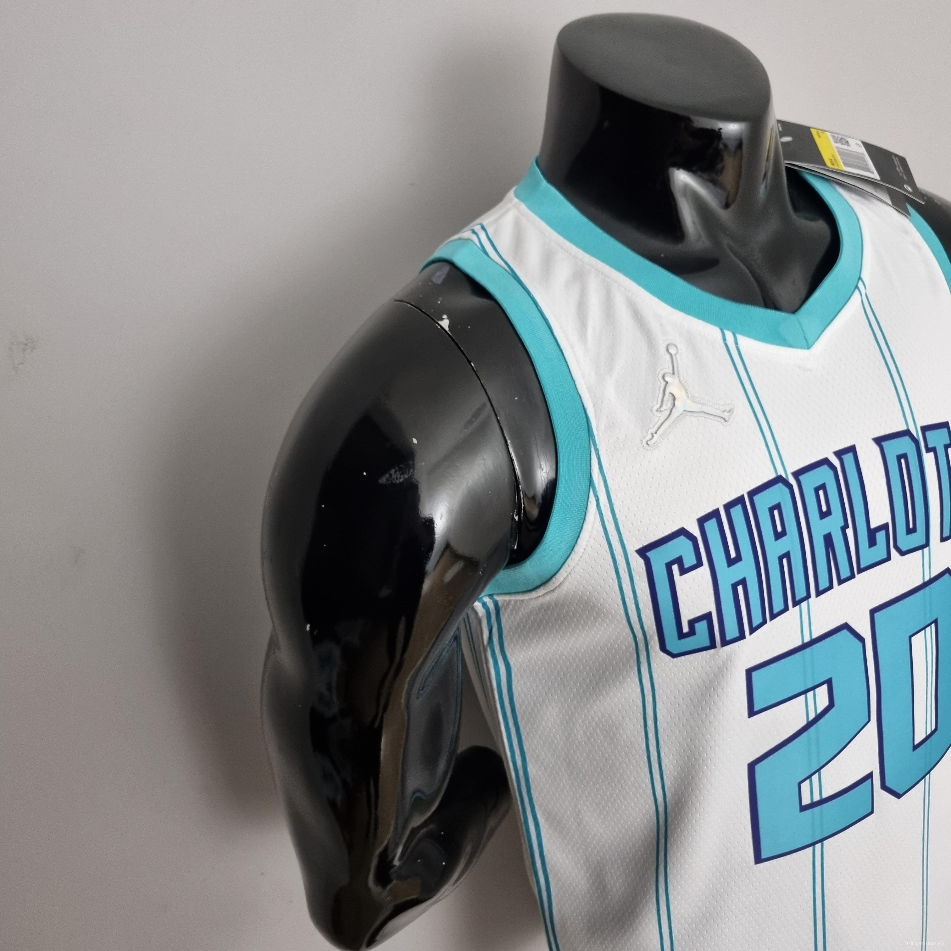 75th Anniversary Hayward #20 Charlotte Hornets White NBA Jersey