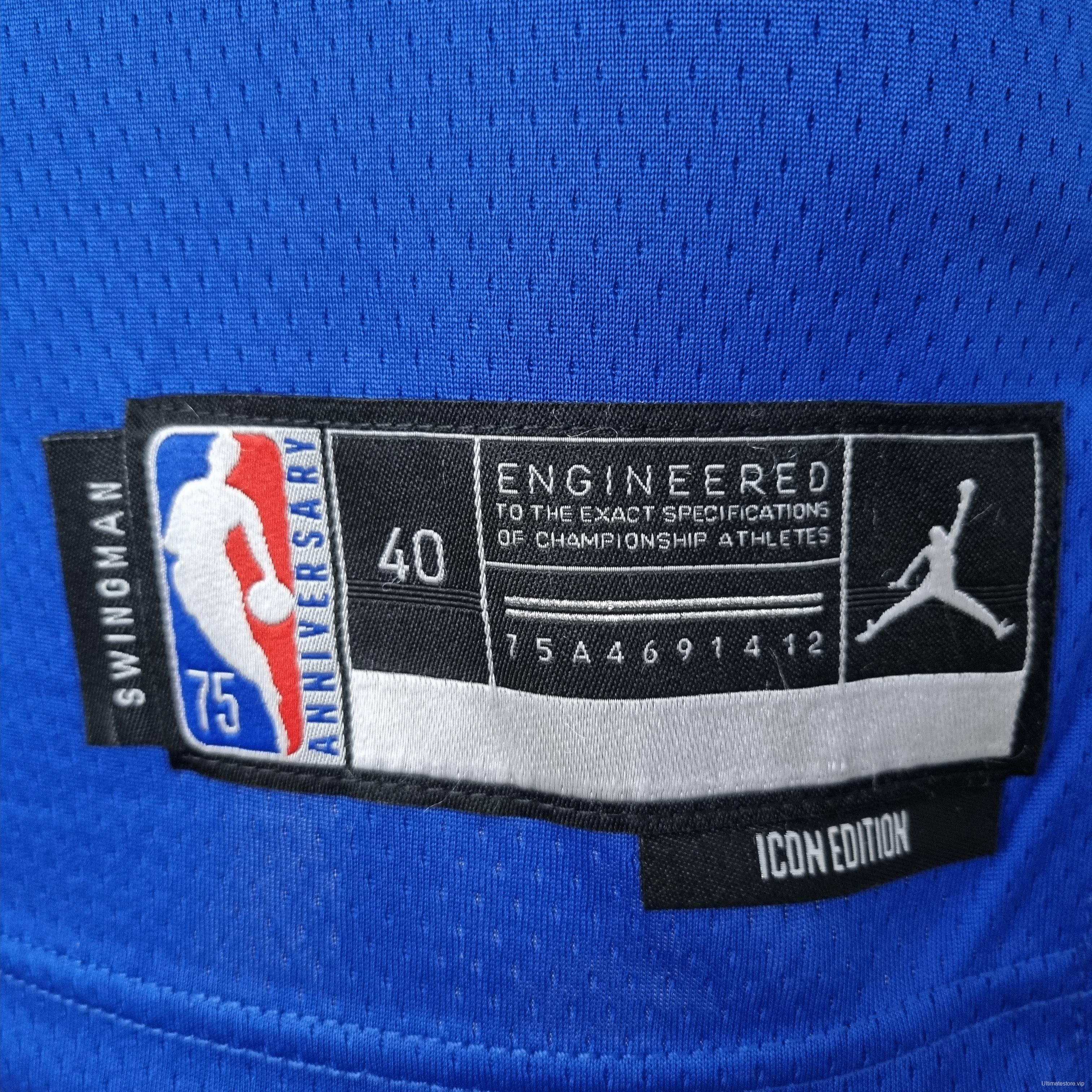 75th Anniversary Randle #30 New York Knicks Jordan Limited Blue NBA Jersey