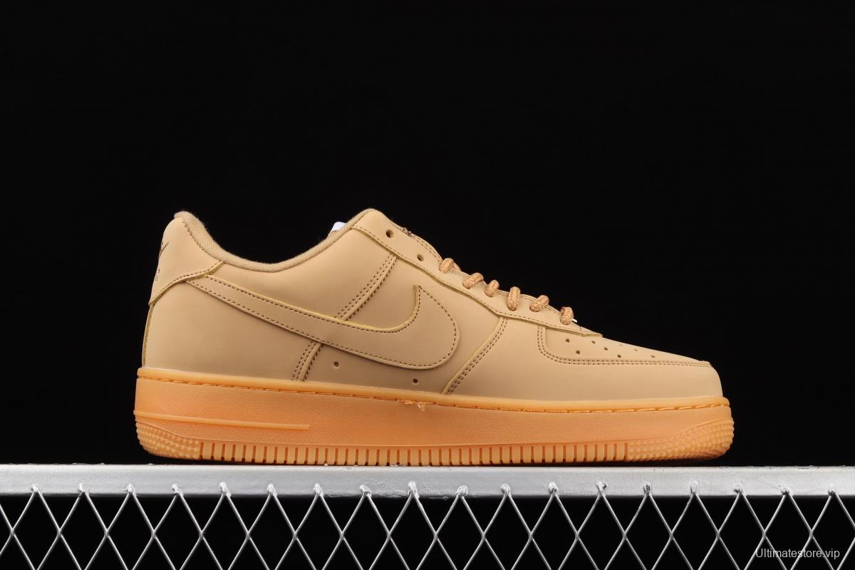 Supreme x NIKE Air Force 1 Low AF1 co-branded wheat color low-top casual board shoes DN1555-200