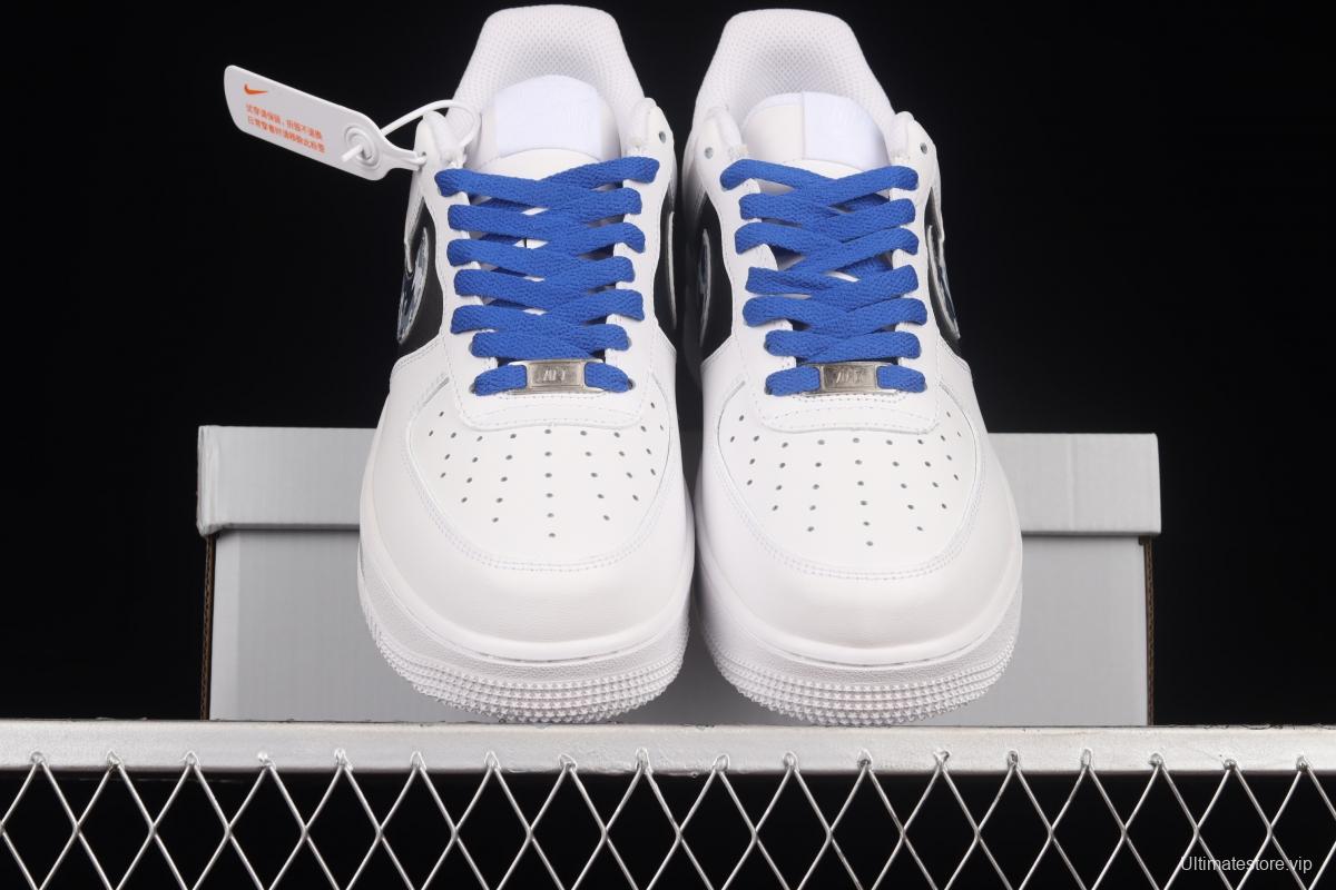 NIKE Air Force 1'07 Lx Painted Blue Hook Low Top Sneakers CW2288-114