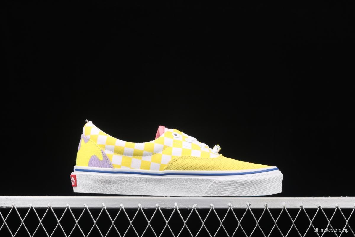 Vans Era SpongeBob theme animation joint series pie star mandarin duck pink yellow low-top casual board shoes VN0A54F19ES