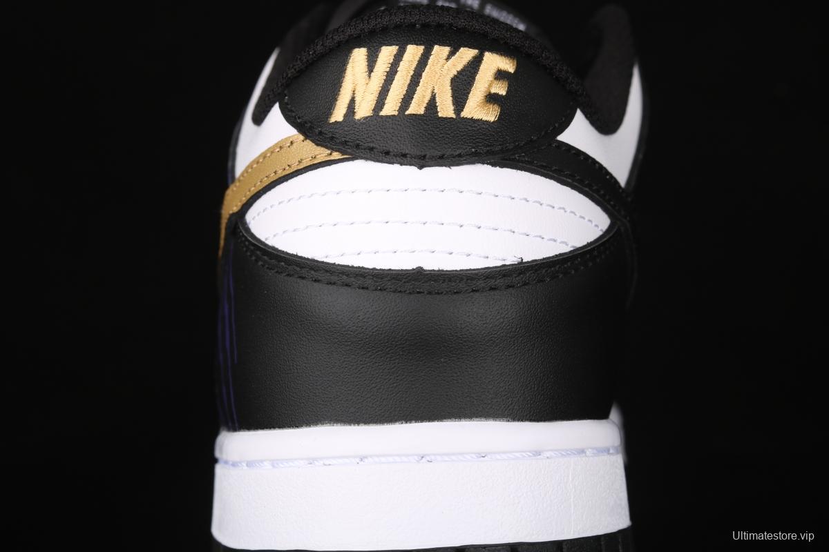 NIKE DUNK Low SB dunk series black and white gold hook low side leisure sports skateboard shoes DD1503-101