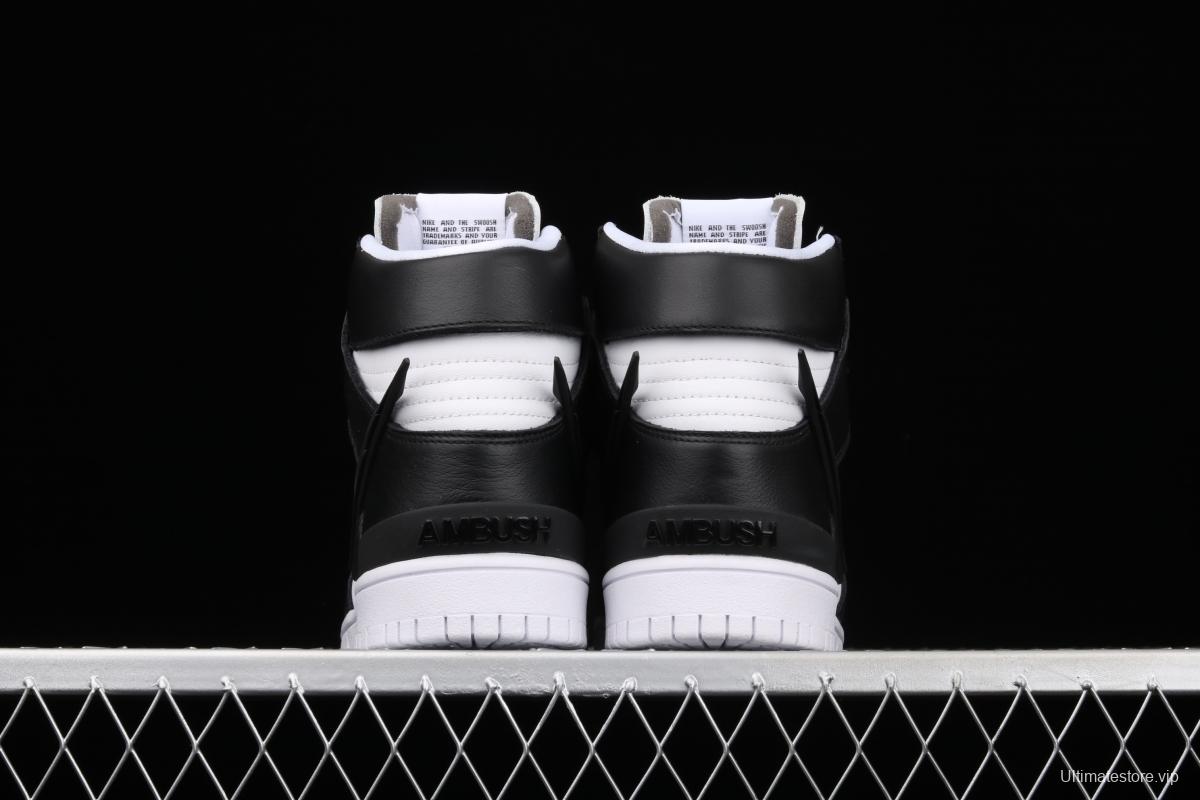 Ambush x NIKE DUNK High Black Wu Yifan Deng Ziqi same black and white high top casual board shoes CU7544-001