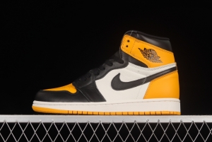 Air Jordan 1 Retro High OG Black and Yellow Toe 555088-711