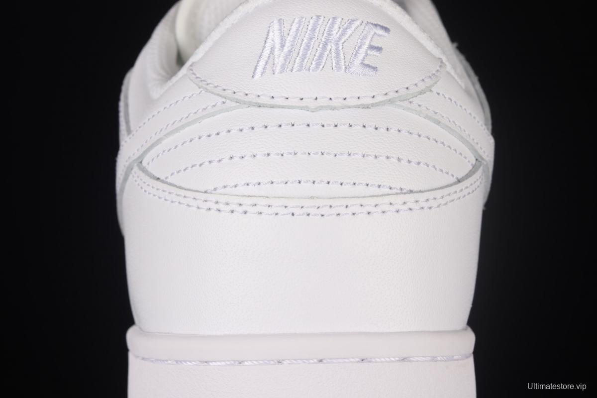 NIKE SB DUNK Low Prm Triple White pure white color SB buckle rebound fashion casual board shoes DD1503-109