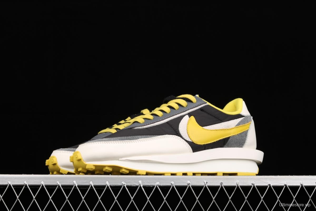 Undercover x Sacai x NIKE LDWaffle 2.0 tripartite joint name waffle double hook catwalk style casual shoes DJ4877-001