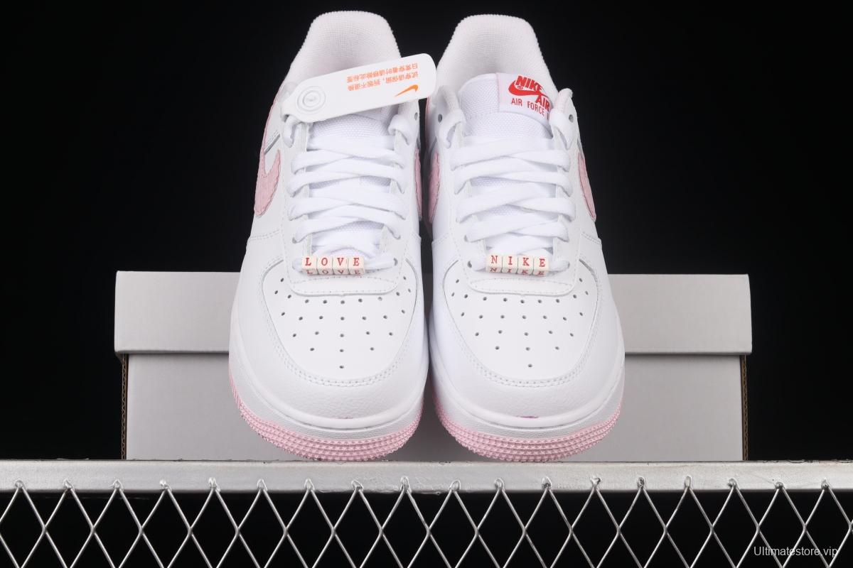 NIKE Air Force 1 Valentine's Day low-top casual board shoes DQ9320-100 for Valentine's Day