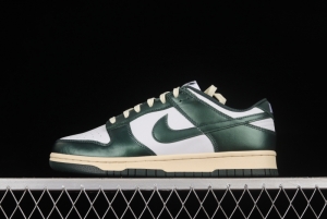 NIKE SB DUNK Low Vintage Green Navy Green Distressed SB Buckle Backboard Fashion Casual Sneakers DQ8580-100