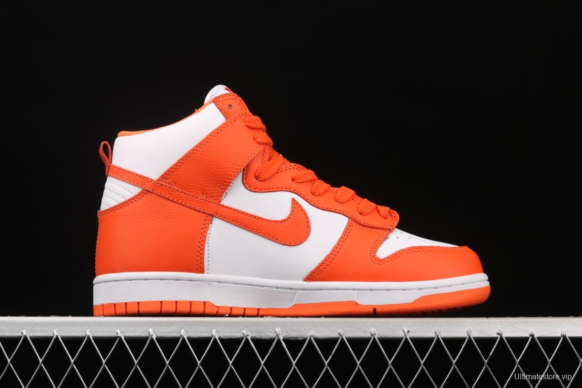 NIKE DUNK SB High Syracuse full-top white orange skateboard shoes 850477-101