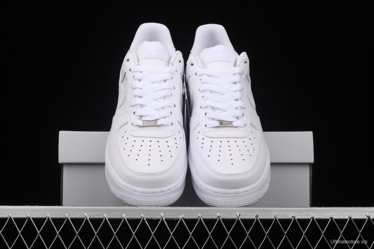 21NIKE Air Force 1x07 all-white low-top leisure sports shoes 315122-111,