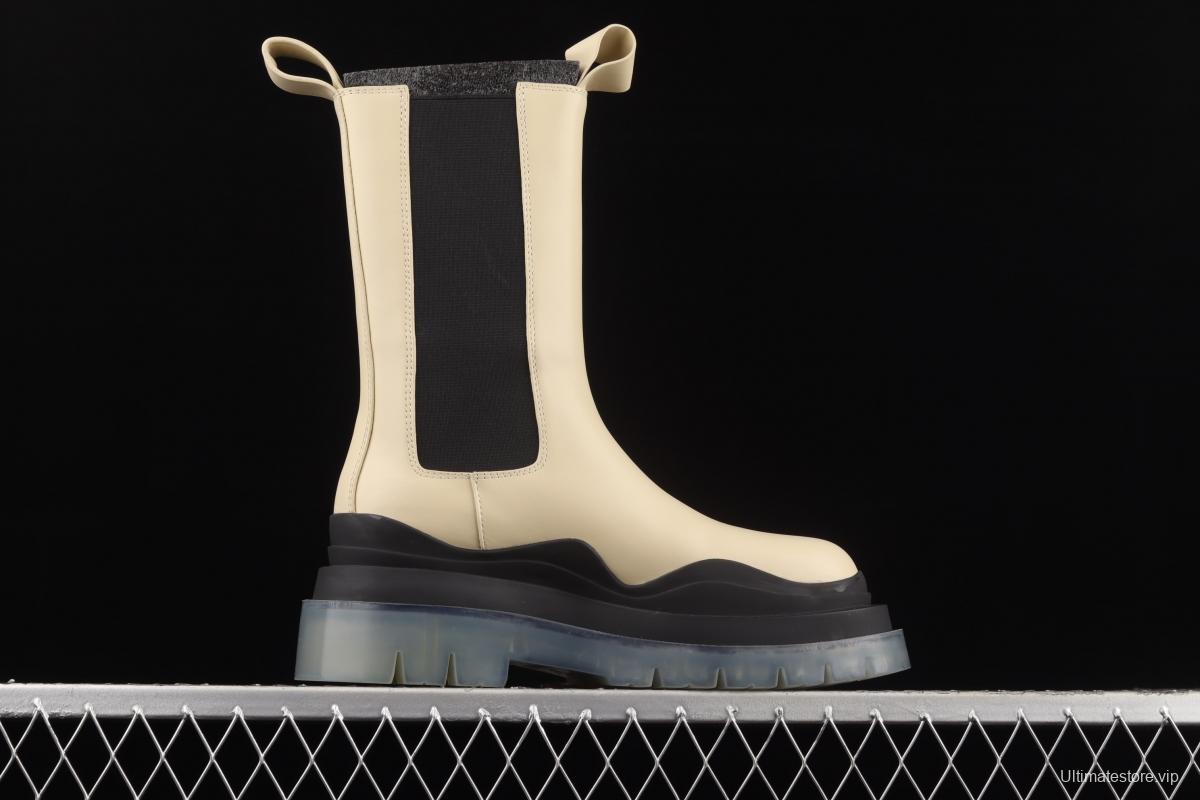 Bottega Veneta high-top casual leather boots