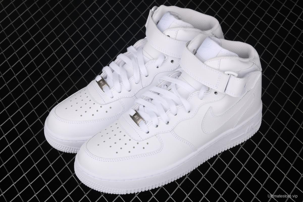 NIKE Air Force 1 Mid'07 Air Force all-white mid-top casual board shoes 315123-111,