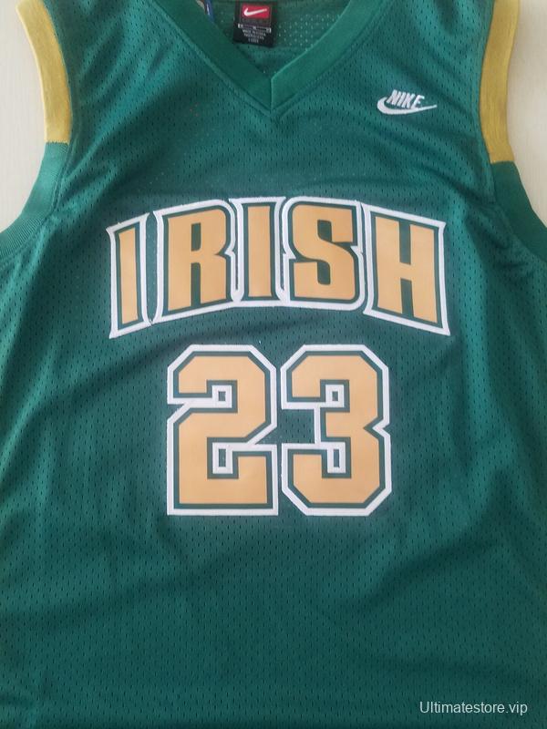 LeBron James 23 Irish High School Green Basketball Jersey