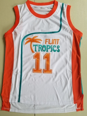 Flint Tropics 11 Ed Monix Basketball Jersey Semi Pro Team