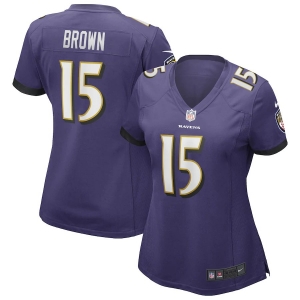 Women's Marquise Brown Purple Player Limited Team Jersey