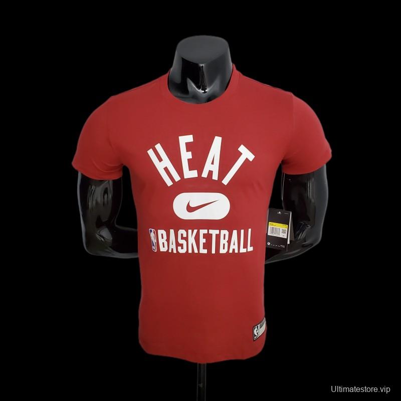 2022 NBA Heat Red T-shirts #0044