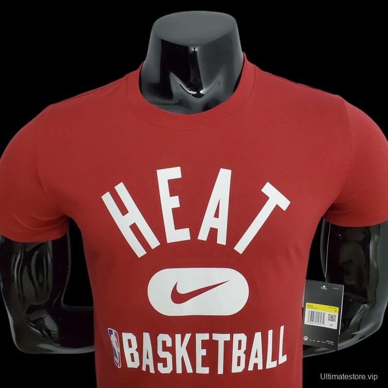 2022 NBA Heat Red T-shirts #0044