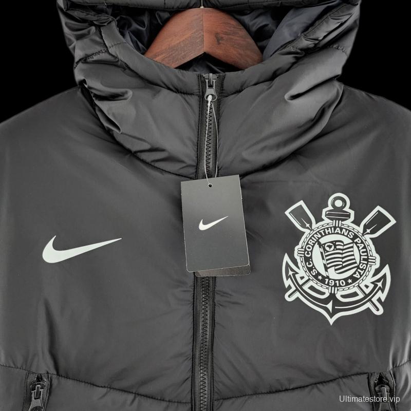 2022 Corinthians Down coat Jacket Black White Label