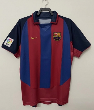 Retro 03/04 Barcelona Home Soccer Jersey