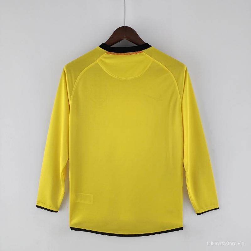 Retro 08/09 Long Sleeve Barcelona Away Soccer Jersey