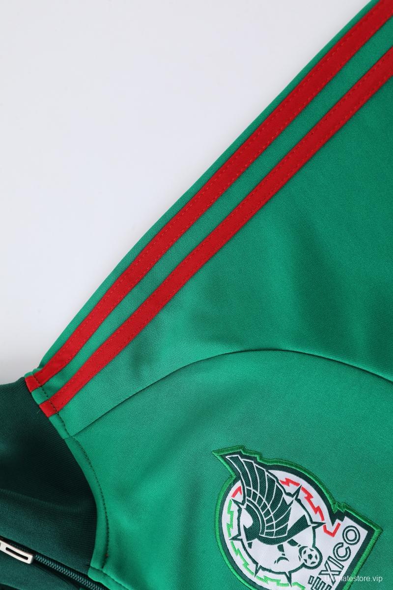 2022 Mexico Green Full Zipper Tracksuit