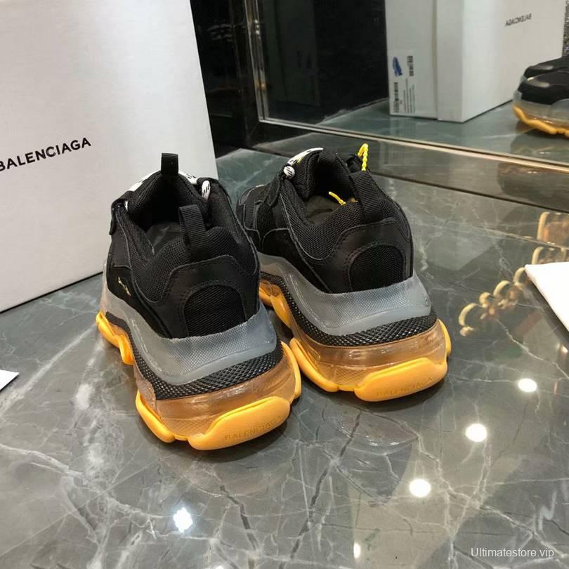 Men/Women Balenciaga Triple S Sneaker Black/Yellow Item 6380380