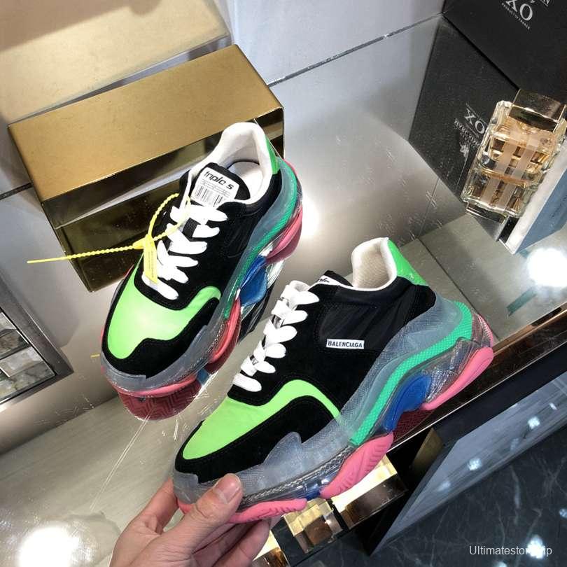 Men/Women Balenciaga Triple S 2.0 Sneaker Black/Green