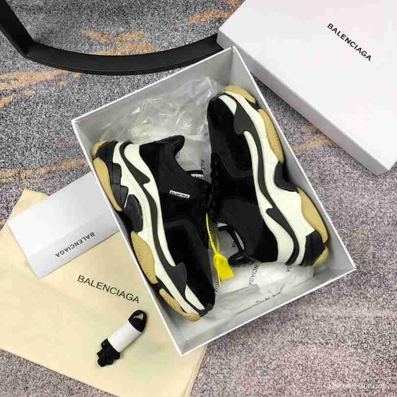 Men Balenciaga Triple-S 2 Yellow Black Sneaker