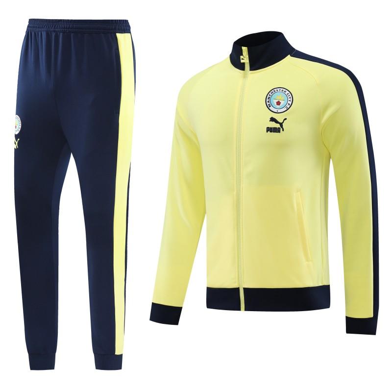 23/24 Manchester City Yellow Full Zipper Jacket +Pants