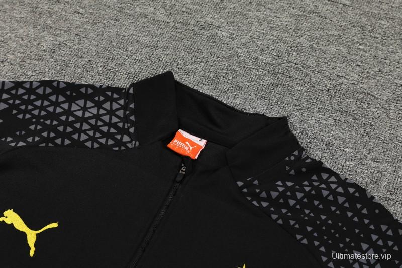 23/24 Borussia Dortmund Black Half Zipper Jacket+ Pants