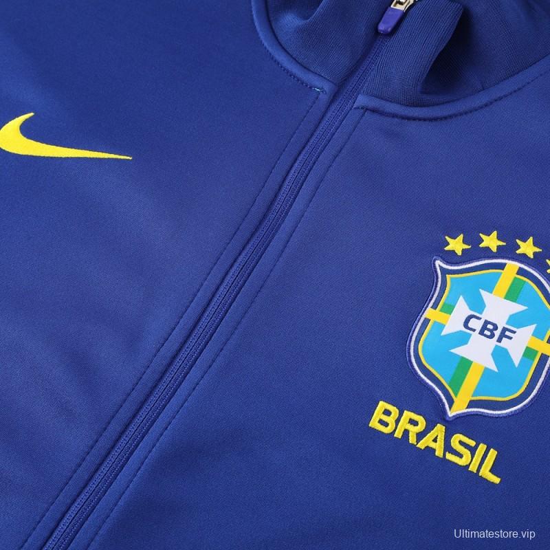 23/24 Brazil Blue Full Zipper Jacket+Pants