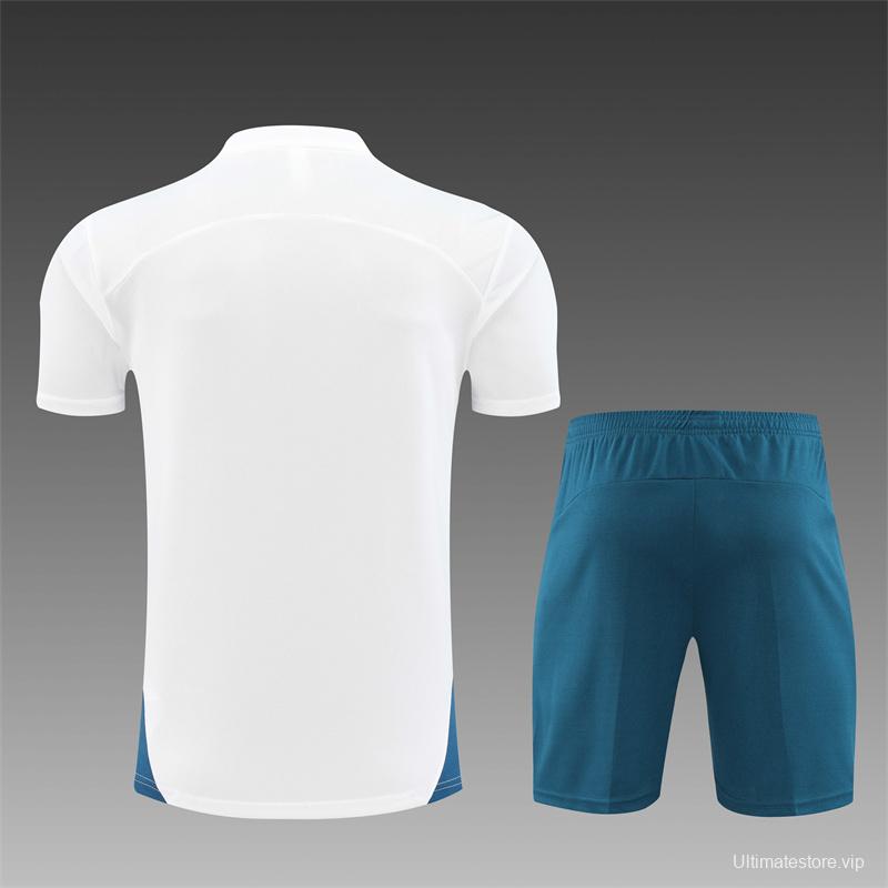 24/25 Olympique Marseille White Short Sleeve Jersey+Shorts