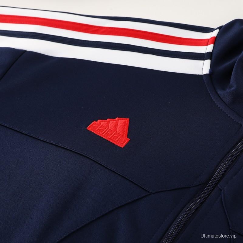 2024 Adidas Blue Full Zipper Jacket +Long Pants