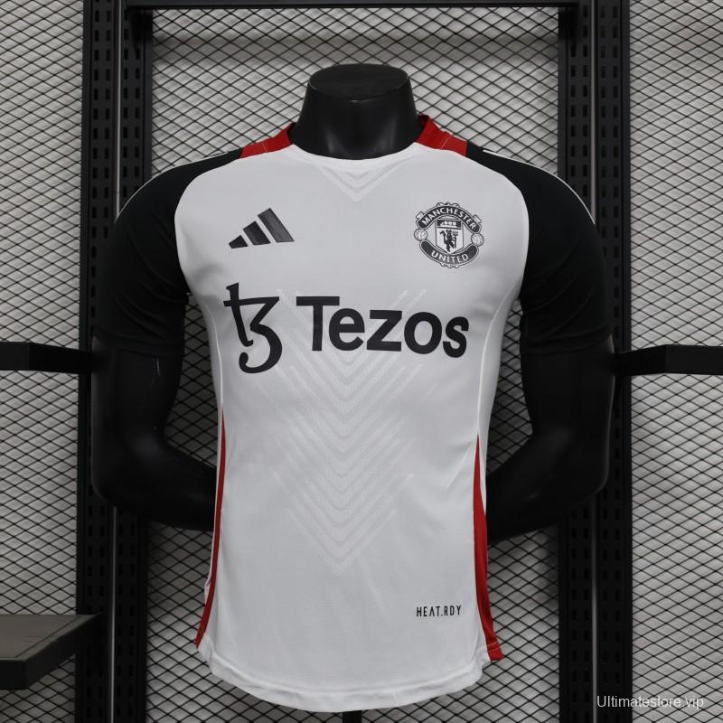 Player Version 24/25 Manchester United White Pre-Match Jersey