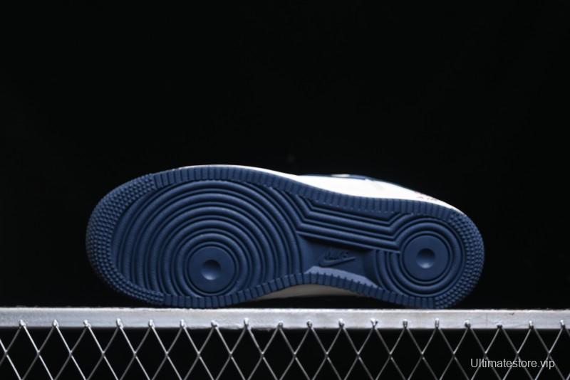 Nike Air Force 1 '07 Low Supreme Collaboration - Light Blue Suede Swoosh Casual Sneakers - XZ3328-669