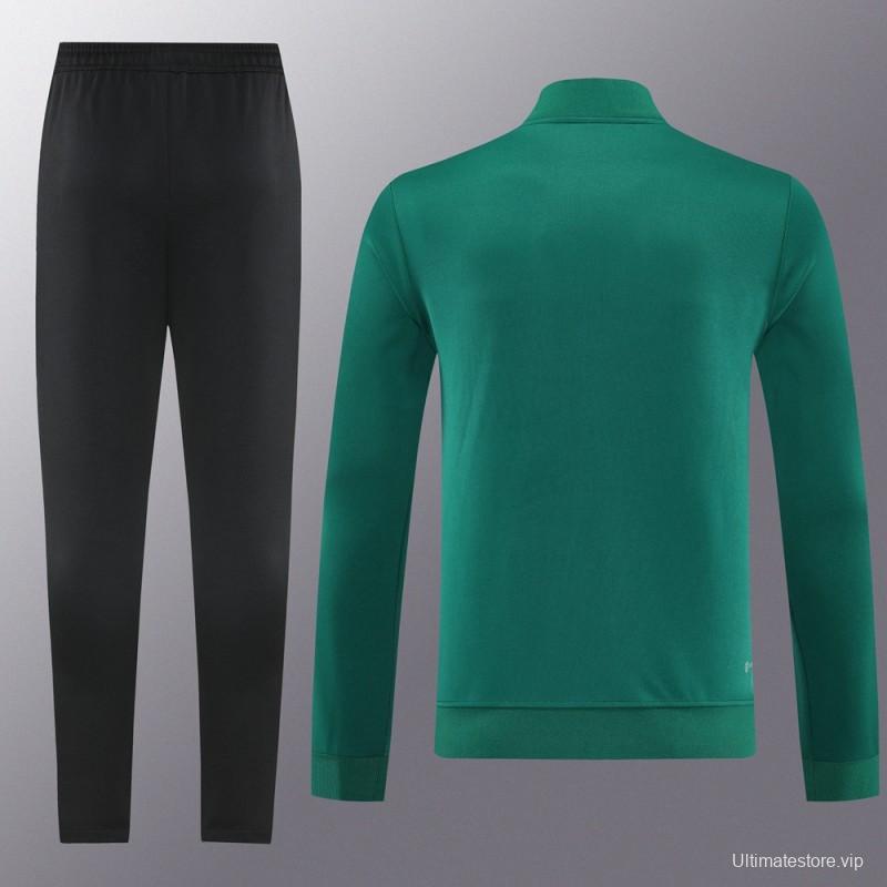 2025 Adidas Green/Black Full Zipper Jacket +Long Pants