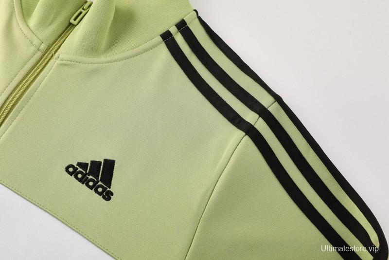 2025 Adidas Light Green/Black Full Zipper Jacket +Long Pants