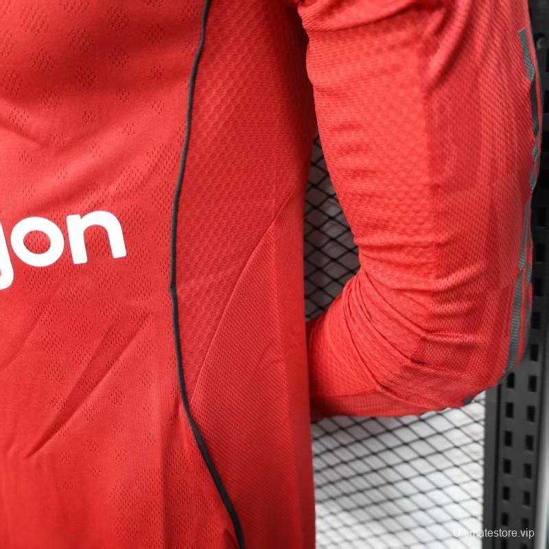 Player Version 25/26 Manchester United Long Sleeve Home Jersey