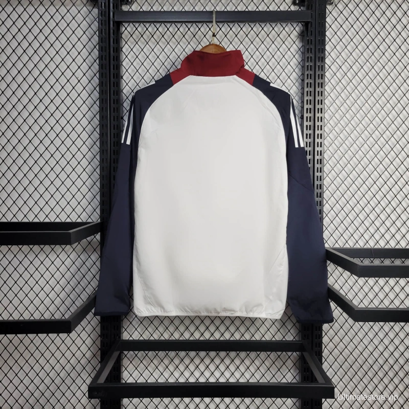 25/26 Manchester United Jacket White Windbreaker