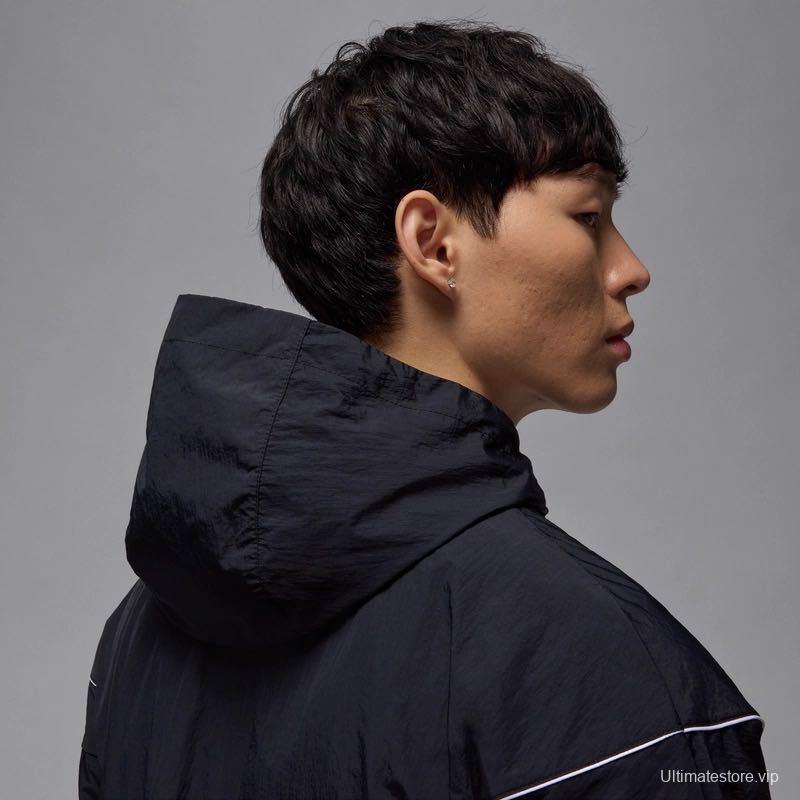 2025 NIKE Air Jordan Black Hoodie Windbreaker