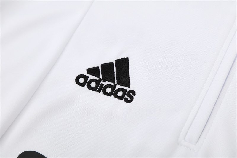 Retro 04/05 Real Madrid White Half Zipper Jacket