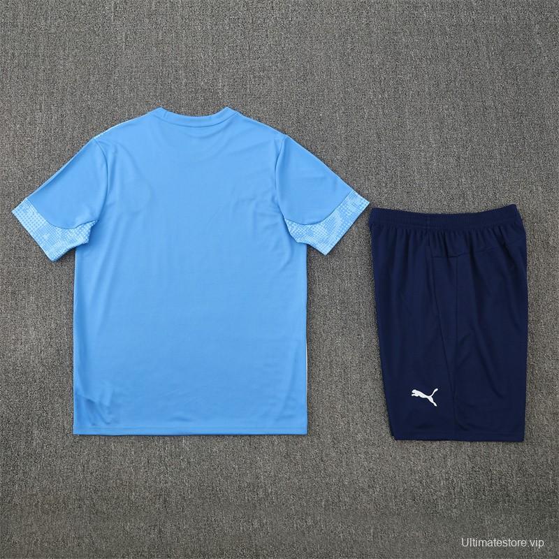 25/26 Manchester City Light Blue Camouflage with XS Short Sleeve+Soccer Shorts