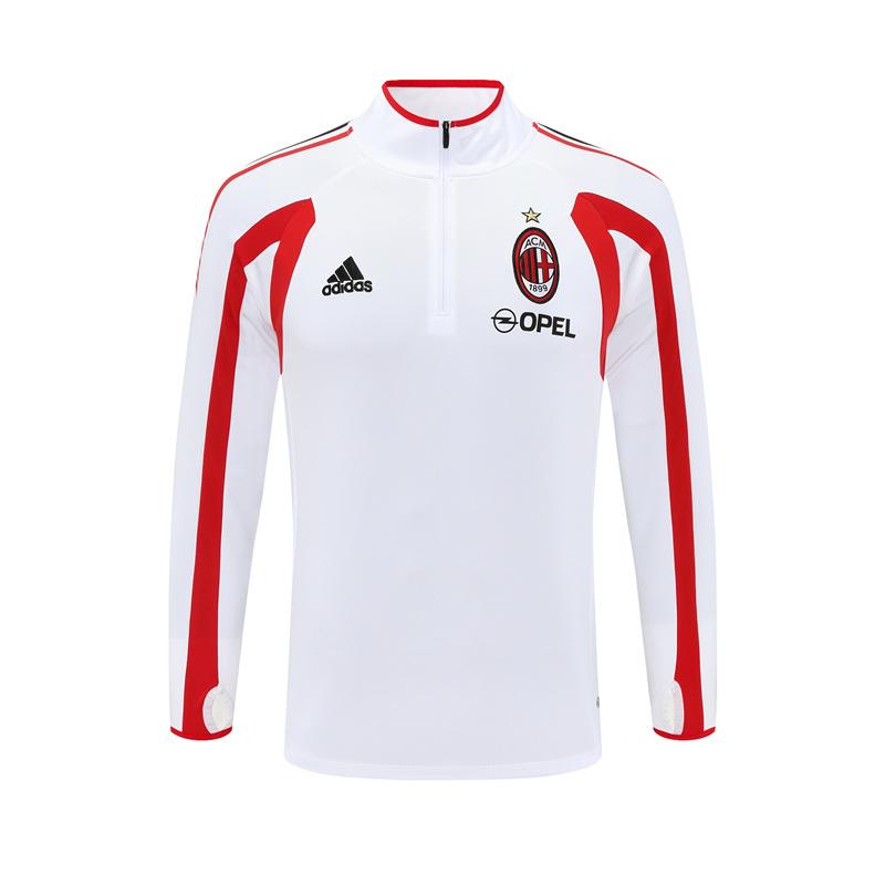 Retro 05/06 AC Milan White Half Zipper Jacket