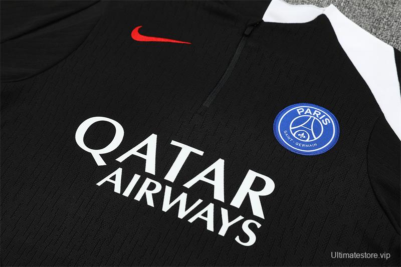 Player Version 25/26 PSG Black T90 Half Zipper Jacket+Long Pants