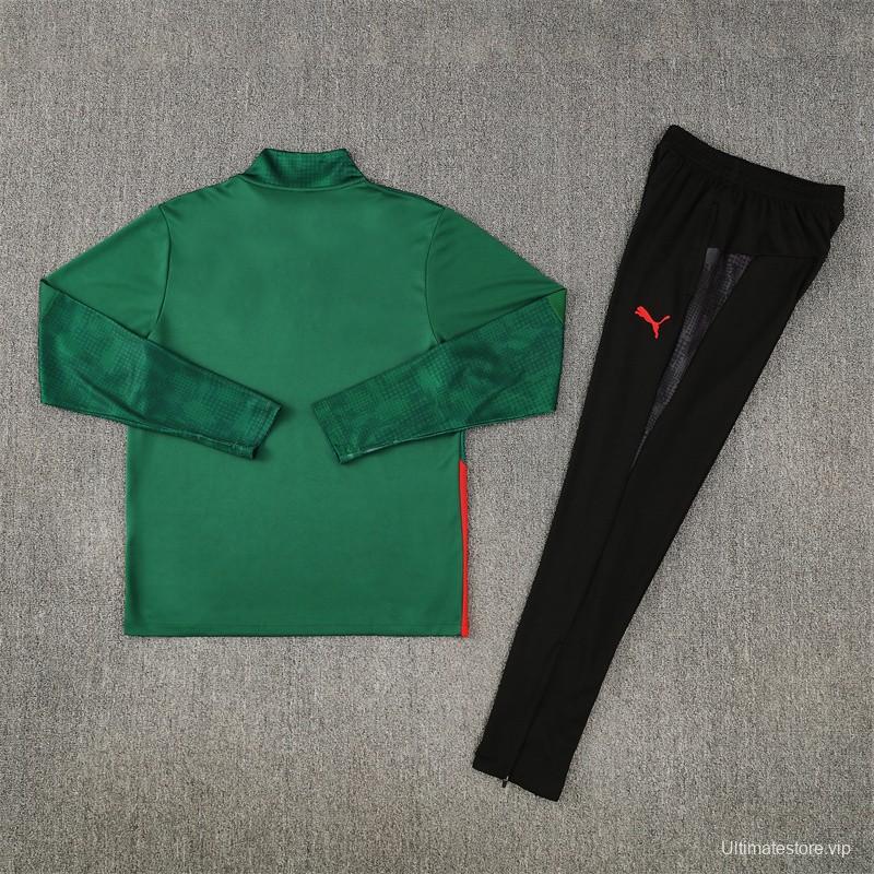 25/26 AC Milan Green Camouflage Half Zipper Jacket+Long Pants