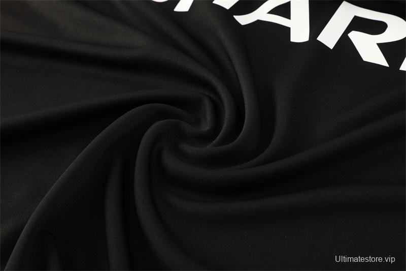 Retro 98/99 Manchester United Black Half Zipper Jacket