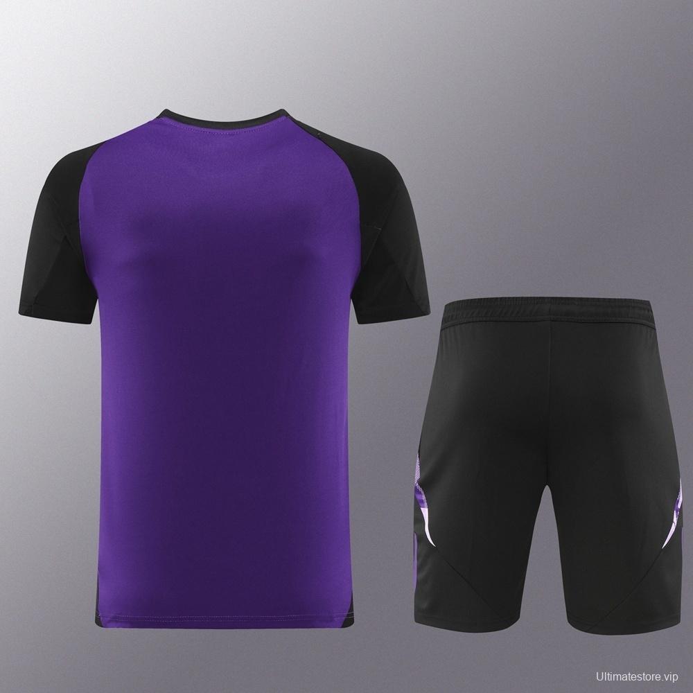 2025 Germany Purple Short Sleeve+Soccer Shorts