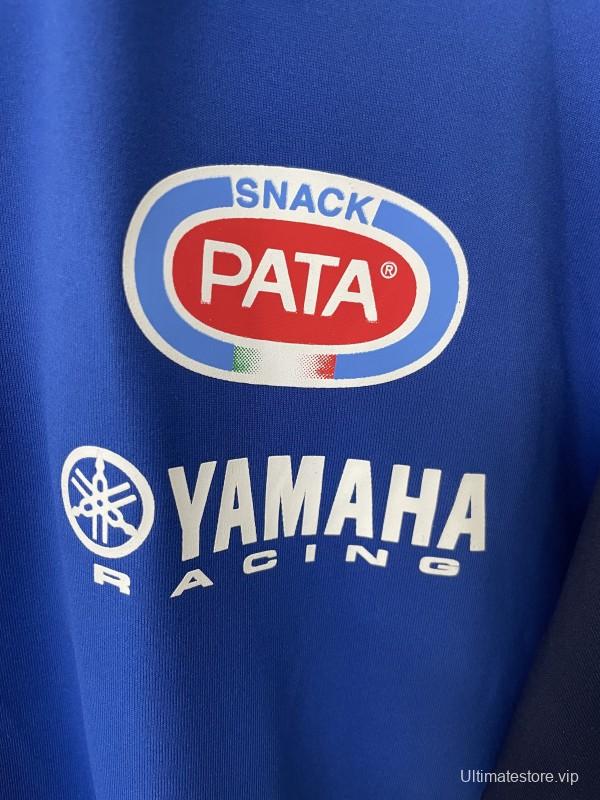 2025 F1 Yamaha Racing Team Blue and Navy Polo Jersey with Multiple Sponsors